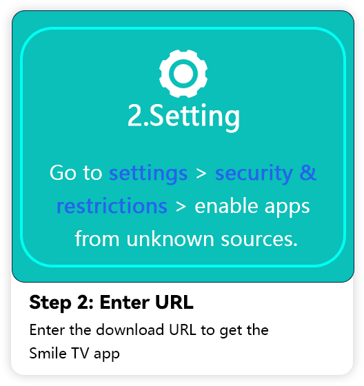 Step 2: Enter URL to download free movie app